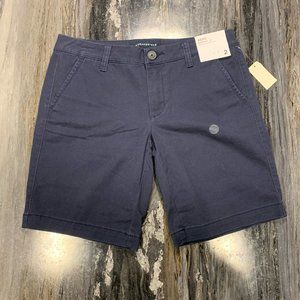 Aeropostale NEW Navy Blue 9in Bermuda Shorts sz 2